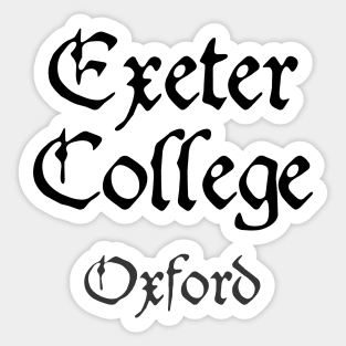 Oxford Exeter College Medieval University Sticker